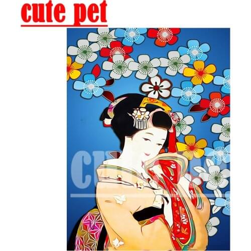 New Japanese Kimono woman Diy Cross stitch Diamond Painting mosaic Rhinestones Handicraft Home Decor the Diamond Embroidery gift