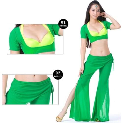 Newest Bollywood Indian Belly Dance Costumes For Women Cheap Prices Two 2 Piece Set Women Pant And Top