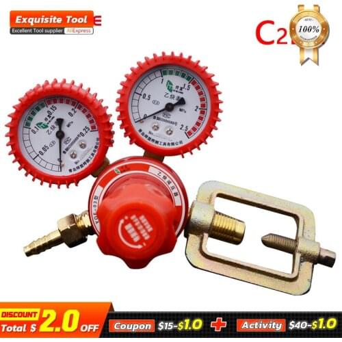 Realmote Shockproof Acetylene Pressure Reducer High Pressure Relief Valve Gas Regulator Used For Welding And Cutting Tools