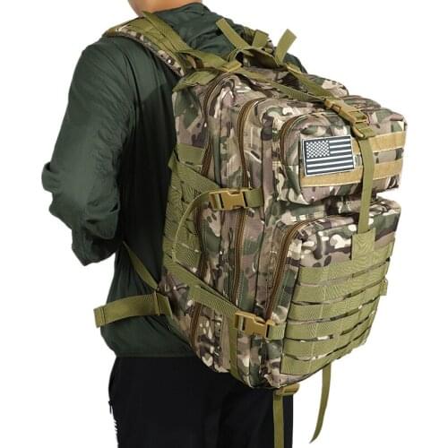 New Tactical Backpack 45L Large Capacity Men Outdoor Camouflage Sports Backpack Shoulder Bag for Hiking Camping 3D Rucksack Bags