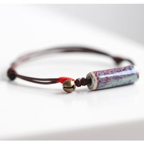 Ancients way Handmade Ceramic Beads Charm Gift Womens Bracelet Fashion Jewelry Free Shipping #1541