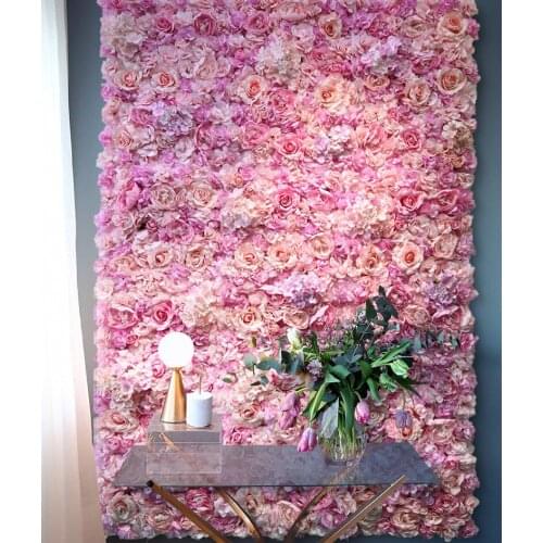 40x60cm Silk Rose Flower wall Artificial hydrangea Flower for Wedding Decoration flower Wall Wedding party Xmas Backdrop Decor