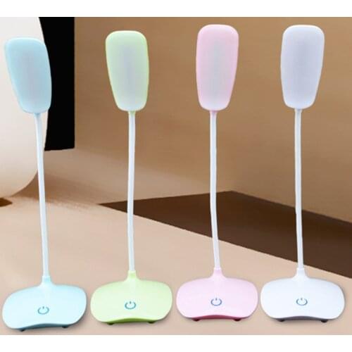 LED Desk Lamp 360° Foldable Dimmable Touch Switch Table Lamp USB Rechargeable Study Reading Book Home Office Mini Table Lights