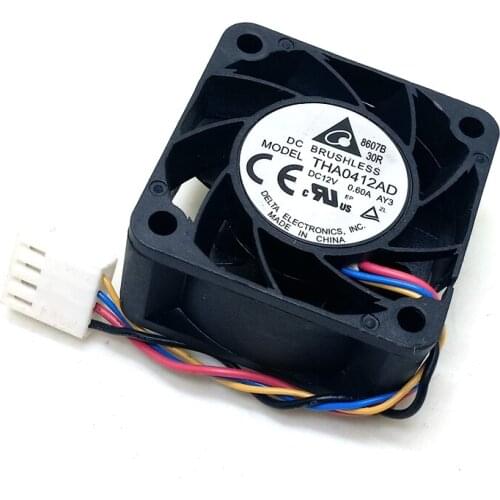 For Delta New THA0412AD 4cm 4020 DC 12v 0.60A fan dual ball bearing high air flow 40*40*20mm