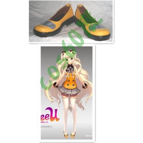 VOCALOID3 seeU Yellow cosplay shoes S008