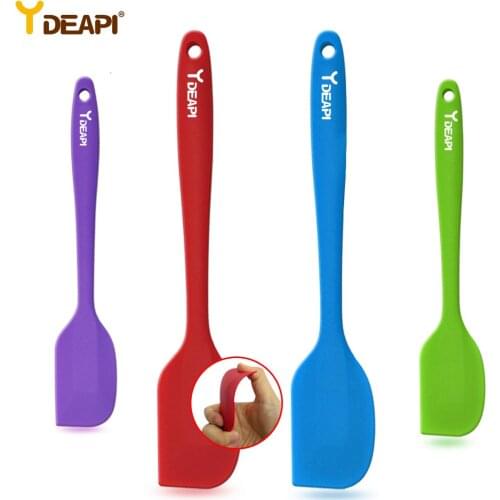YDEAPI Food Grade Non Stick Butter Cooking Silicone Spatula Set Cookie Pastry Scraper Cake Baking Spatula Silicone Spatula