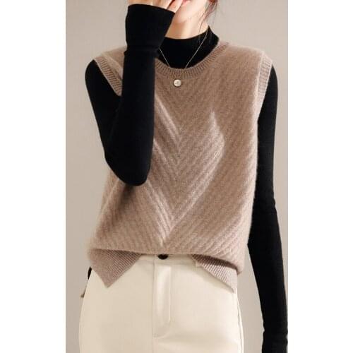 2021 woman Vest summer sweaters knitted Sleeveless Pullovers jumper High Quality Female knitwear O-neck cool comfortable