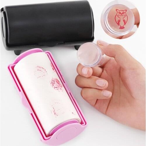 1 set Nail Art Stamp oil cleaner clean stamper stain wipe nail transfer pattern stamping tools