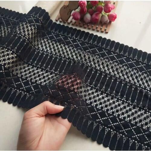 1 Meter Black Ppurple Stretch Elastic Lace Cord Laces Trim Sewing Supplies Garments Lace Fabric 22cm