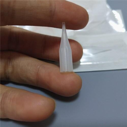 100Pcs Disposable Tattoo Needles Tips 1/3/5RL Plastic Cap for Permanent Makeup Eyebrow Lip Machine Small Size Individual Package