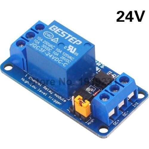 24V 1 Channel Relay Module High and Low Level Trigger 24V Relay Module
