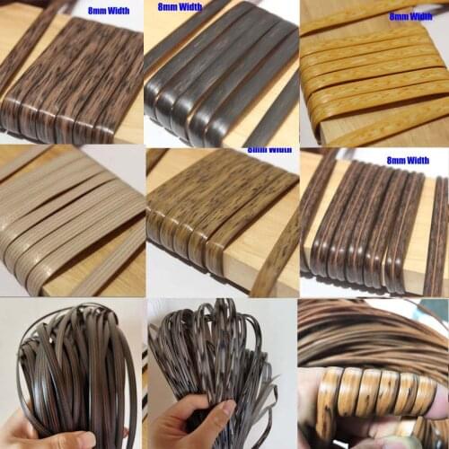 500g Gradient Flat Synthetic Rattan Material Roll Handmade Weaving Rattans Home Knit Repair Furniture Chair Table Basket Decor
