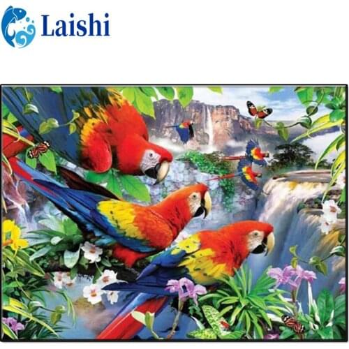 5D DIY Diamond Painting Natural scenery, parrot Cross Stitch Kits Embroidery Full Mosaic Rhinestone Craft Lovers for Home Decor
