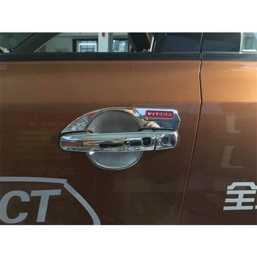 Abaiwai ABS Chrome For Suzuki Vitara Escudo 2015 2016 Car Exterior Door Handle Cover and Bowl Cover Trim Car Styling Accessories