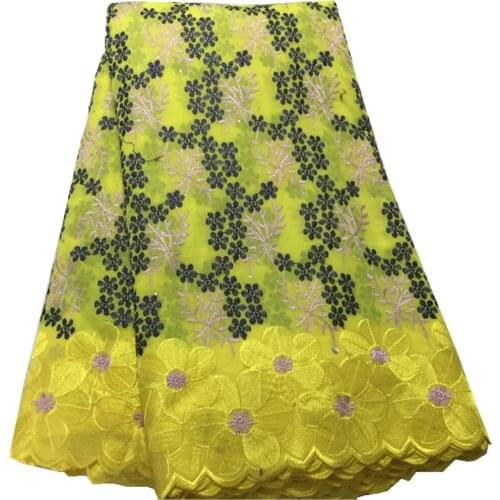 African Lace Fabric High Quality Swiss Voile Lace In Switzerland Dry Cotton 2.5 Yards Garment Materials For Wedding PL-100