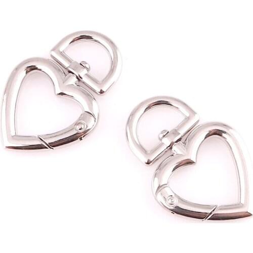 5pcs Dia 31mm Metal Key Holder Split Rings Keyring Love Heart Silver Cute Keychain Keyfob Accessories Wholesale 22921
