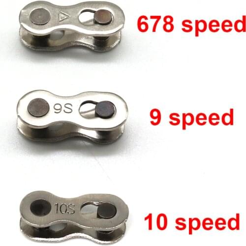 1 Pair 2pcs Bike Chains mountain road bike bicycle chain Connector for 6/7/8/9/10 Speed Quick Master Link Joint Chain bike parts