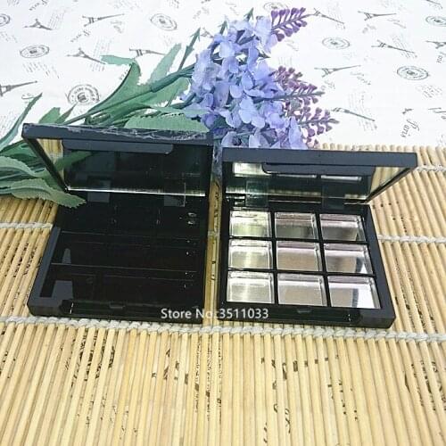 30pcs Good Quality Black Empty Square Eyeshadow Powder Compacts Blusher Storage Box with Mirror DIY Lipstick Lip Balm Container