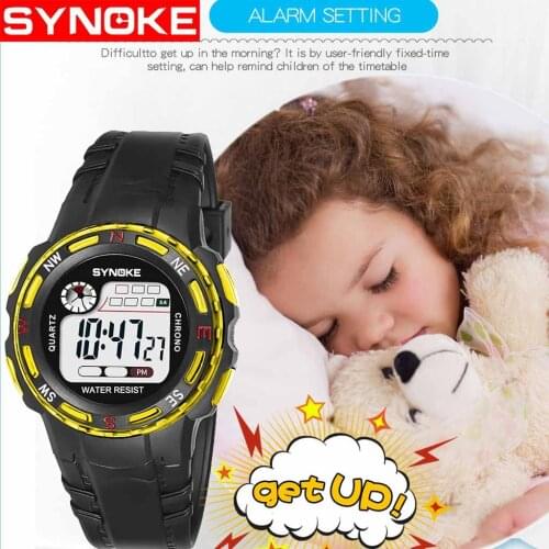 SYNOKE Digital watches kids Universal Childrens Watch Luminous Waterproof Movement Student LED Watch orologi bambini #N03