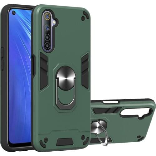For OPPO Realme 6 Case Hard With Stand Ring magnet shockproof Armor protective back cover Case for oppo realme6 full cover shell