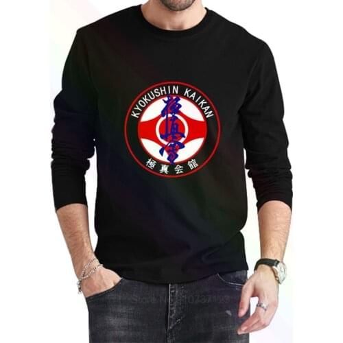 Kyokushinkai Kan Kyokushin Karate Philosophical Thoughts Logo 2021 Newest Summer Mens Long Sleeve Popular Tees Shirt Tops Novel