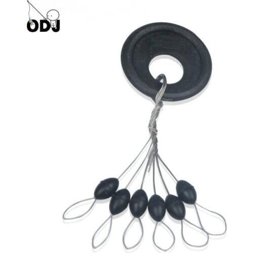 Hot Selling High Quality 120Pcs/20set/Lot Highly Commend A B C Black Rubber Oval Stopper Fishing Bobber Float