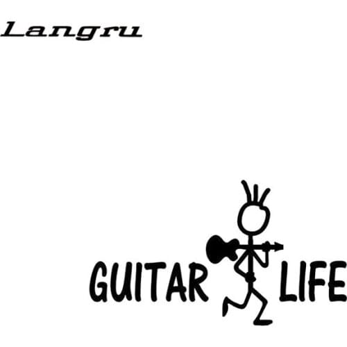 Langru GUITAR LIFE Funny Vinyl Decal Car Sticker Car-styling Accessories Decorative Jdm