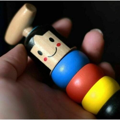 Little Wooden Small Man Who Can't Break Props Fun Toy Magical Accessory Wooden Man Strong Toys And N9W4
