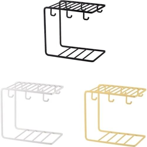 Metal Mug Tree Holder Stand for Counter 6 Hooks Coffee Cup Display Hanger Rack Organizer for Kitchen Cabinet