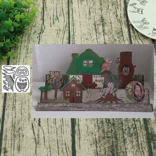 2020Metal Cutting Dies owl dies Crafts Stencil For DIY Scrapbooking /photo Cards Embossing Die