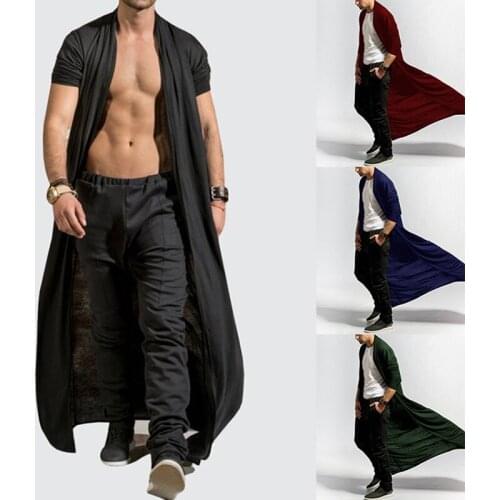 Autumu Winter New Mens Fashion Casual Long Coat Windbreaker Handsome Solid Color Plus Size Overcoat Cardigan Slim Fit Trench