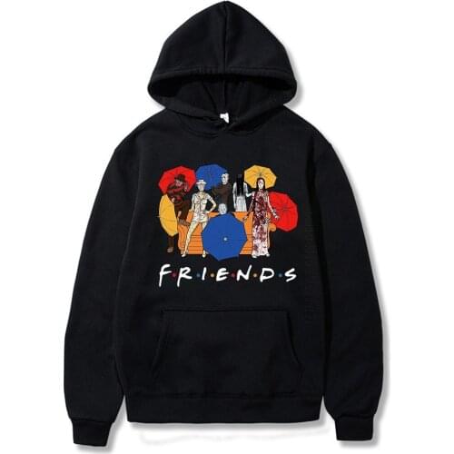 Men Hoodies Fashion Designer Streetwear Horror Friends Tv Show Halloween Printing Long Sleeve Hoodies