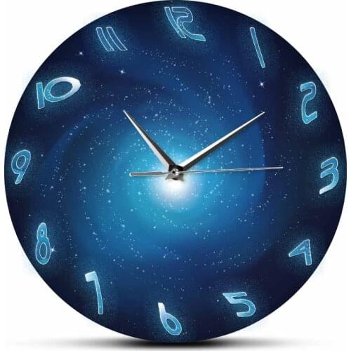 Starry Stars Galaxy Wall Clock For Living Room Abstract Cosmos Home Décor Space Wall Art Modern Design Clock Astronomy gift