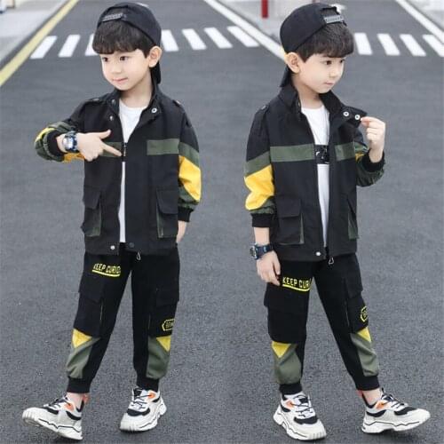 New Boys Clothing Sets Spring Autumn Teenager Boy Clothes Kids Cotton Casual Sports Suit Children Fashion Tracksuits For 5-14Y
