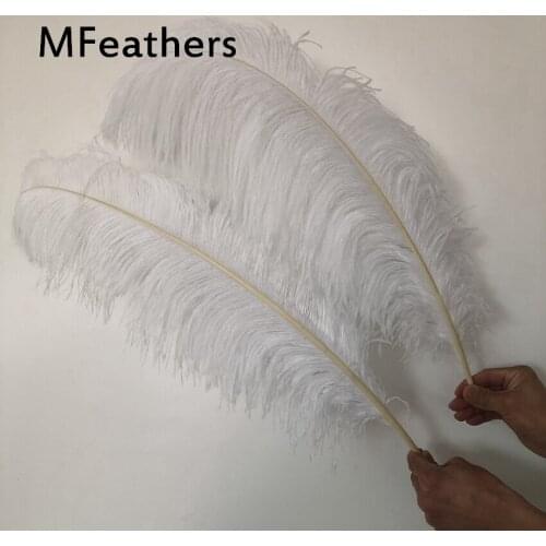 Wholesale 50pcs/lot Natural White Ostrich Feathers 40-75cm For Crafts Wedding Party Supplies Carnival Dancer Decoration Plumages
