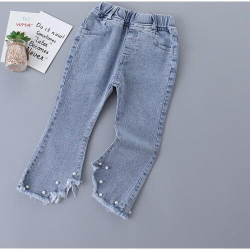 3-7 year high quality girl clothing 2020 new autumn casual fashion kid children pant solid girl jeans