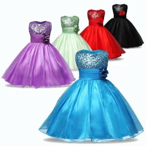 Girl Dress Flower Girls Elegant dress Wedding Princess Birthday Pageant Party Formal Dress