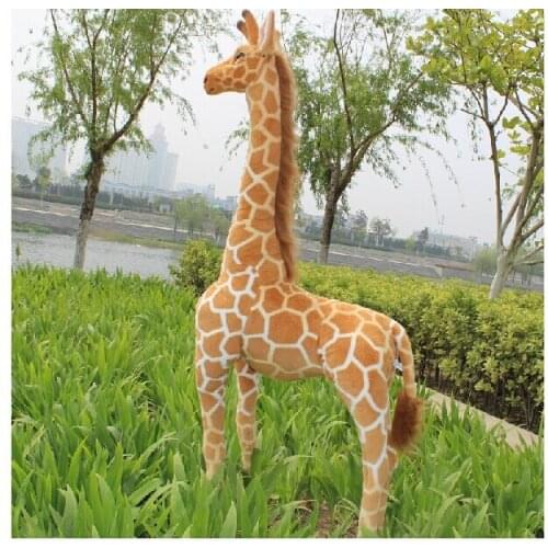 Plush simulation giraffe toy lovely standing doll soft giraffe doll birthday gift about 95cm 0462