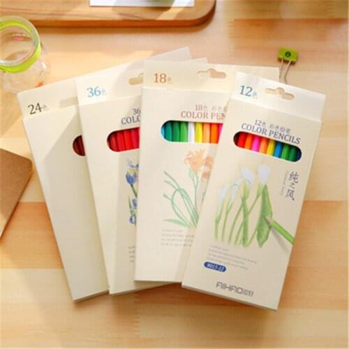 Nature story pencils love pure wind color students crayon painting 12/18/24/36/ color pencil student supplies art paint supplies
