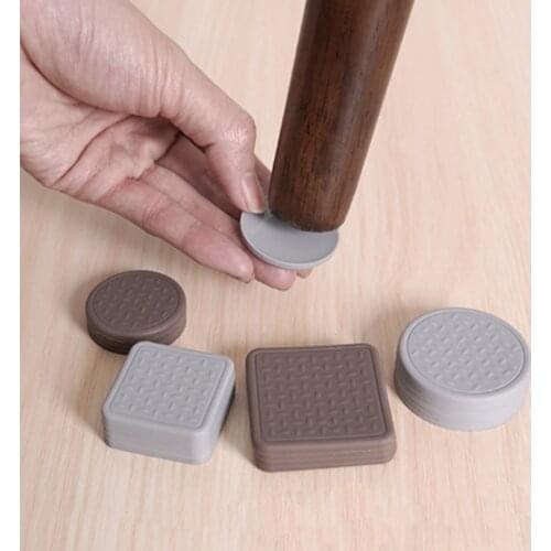 Silicone Sofa Furniture Leg Sliding Pad Wear-resistant Mute Household Table Chair Foot Pad Mobile Table Corner Non-slip Fixer