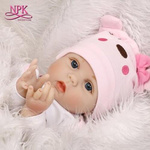 NPK 55cm Silicone Reborn Babies Realistic Reborn Baby Dolls Brinquedo Lifelike Babies Newborn Doll for Kids Girls Birthday Gift