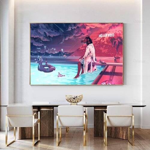 Nordic Horse Head Abstract Figure Wall Art Canvas Painting Posters And Prints Wall Modular Pictures For Living Room Home Decor