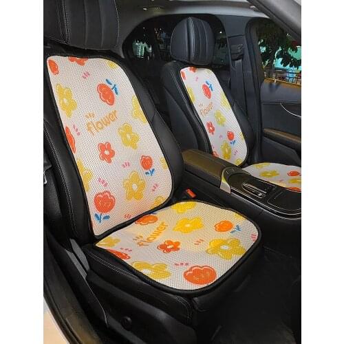 New Arrrival Four Seasons Universal Ice Silk Sun Flower Car Interior Supplies Ornament Backrest Cushion Car Seat Cushion
