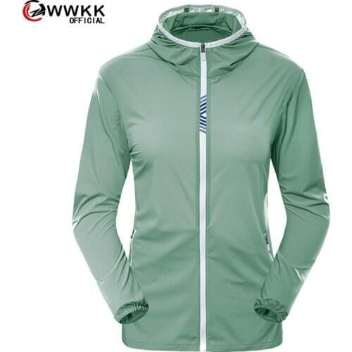 WWKK Hiking Jackets Women Men Quick Dry Summer Camping Running Sport Jacket Sun-Protective Coats Soft Anti UV Skin Windbreaker