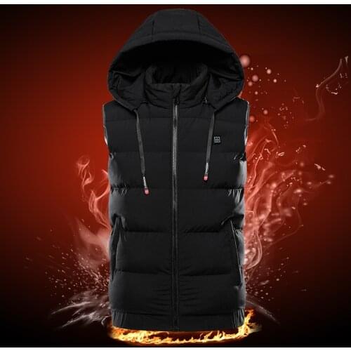 2021 New Korean Nine Zone Electric Heating MenS And WomenS Coat Charging Belly Warm Back Cotton Waistcoat