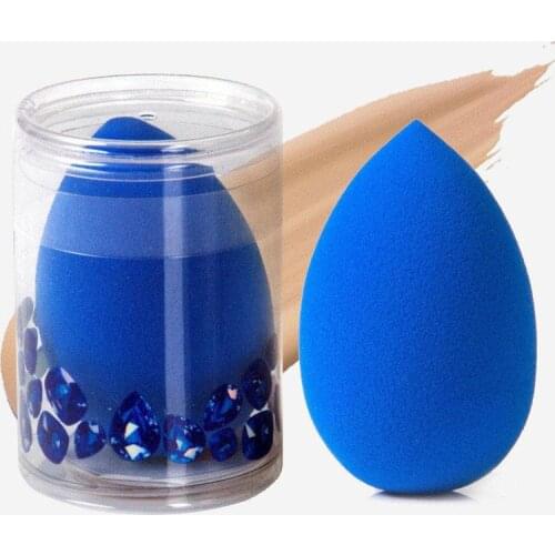 New Sapphire Blue Makeup Sponge Cosmetic Puff Blender Very Soft Safe Material Makeup Applicator for Liquid Cream Foundation 1pc