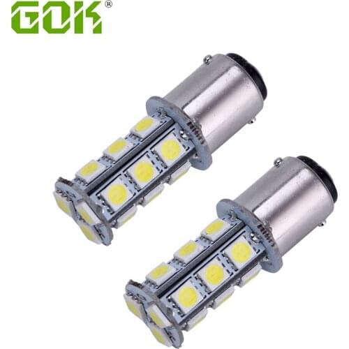 10pcs 1142 BA15D 18 SMD 5050 led 1157 1156 led Tail Turn Signal lamp White led car bulbs rear brake Lights Led Yacht Light 12V