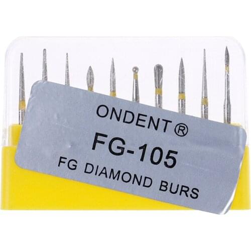 10pcs/Box Dental Diamond Burs Drill Dental Burs Dia-burs For High Speed Handpiece Medium FG105 106 Dental Tools Dentistry Lab