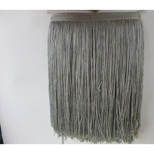 10 Yards 30CM Lace Fringe gray Trim Polyester Tassel Fringe Trimming For Diy Latin Dress Stage Clothes Accessories Lace Ribbon