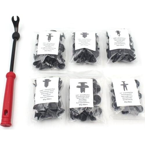 120PCS Car Retainer 6.3mm 8mm 9mm 10mm Expansion Screws Replacement Kit Bumper Push Rivet Clips, 1PC Fastener Remover